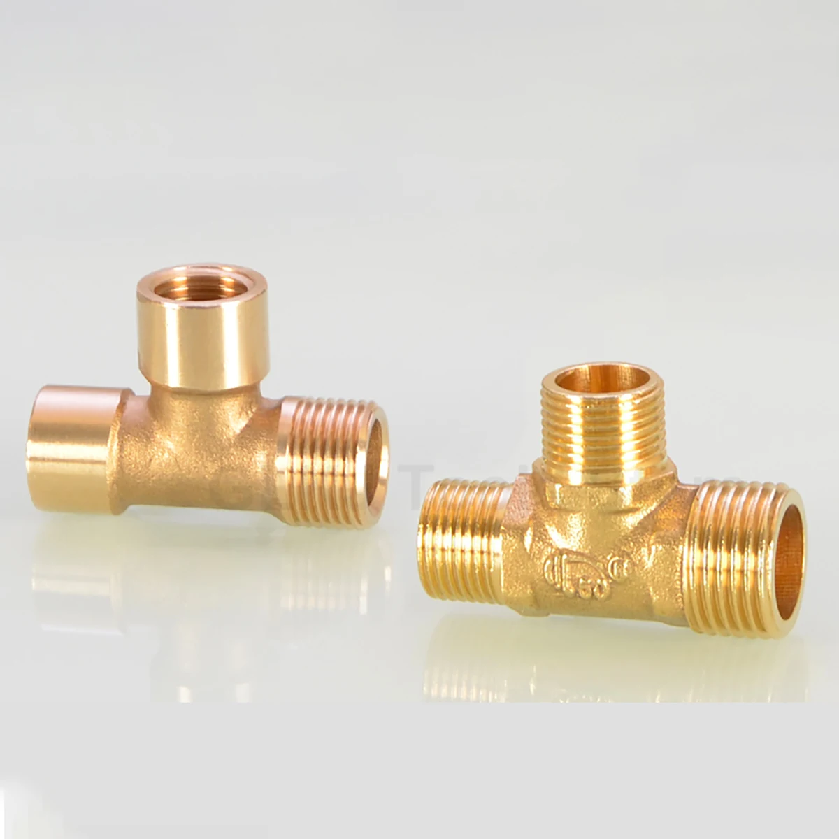 BSP 1/8 "1/4" 3/8 "filetto maschio/femmina ottone connettore a t a 3 vie raccordo idraulico pneumatico raccordo acqua carburante Gas adattatore rame