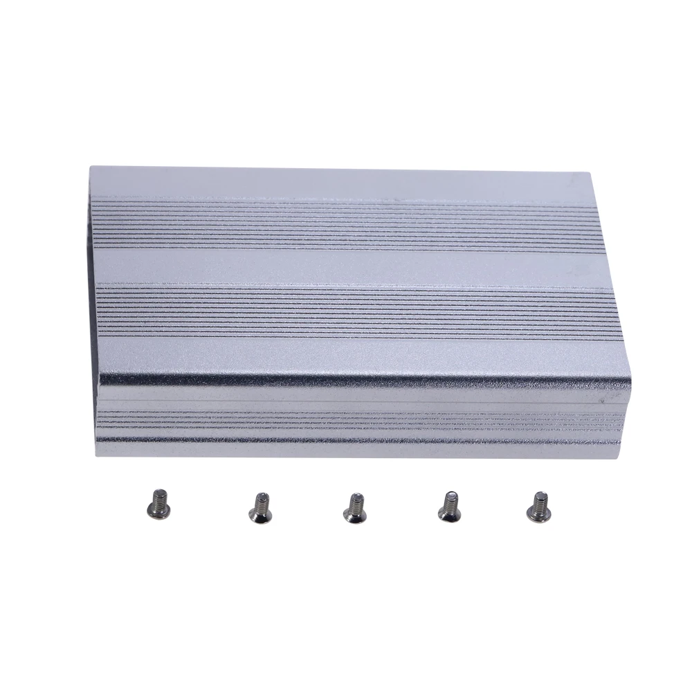 Project Instrument Case Silver 25x70x110mm Electronic Diecast Stompbox Project BoxAluminium Enclosure Case