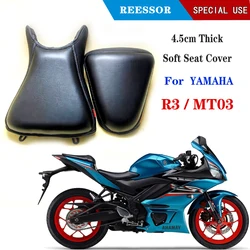 For YAMAHA R3(2015-2022) MT03 R25 Seat Increase Comfortable Sponge Breathable Mesh Long Trip Riding Seat Cover Cushions