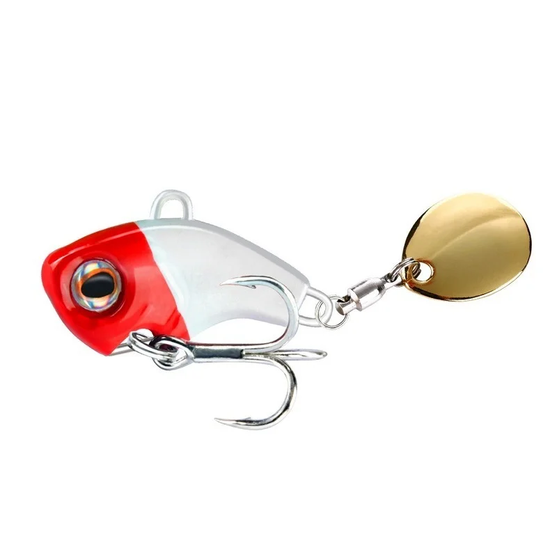 1 sztuk obracanie metalu VIB wibracji przynęty Spinner łyżka przynęty 9g 13g 16g 22g Jigs pstrąg zimowe wędkowanie twarde przynęty Pesca