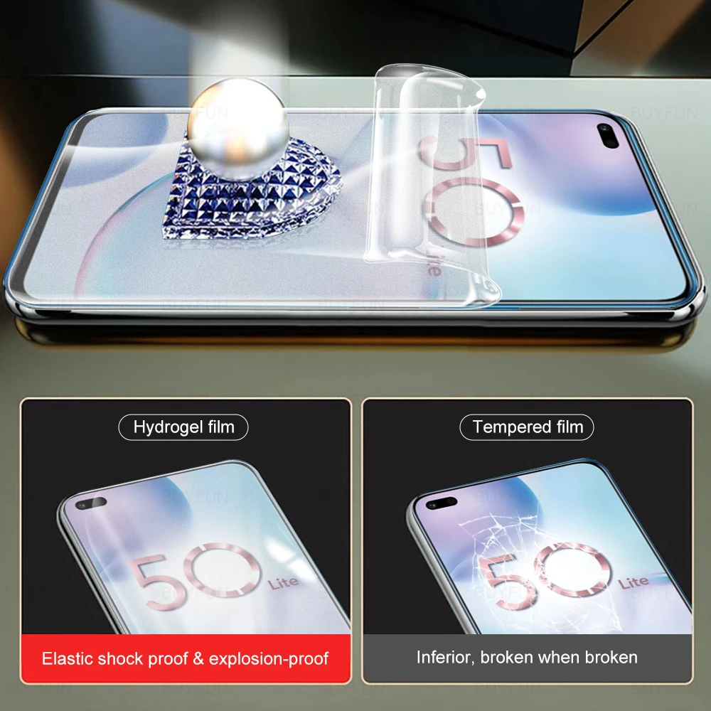 2 pçs filme de hidrogel fosco para honra 50 lite 6.67 "protetor de tela para honra 50 lite NTN-L22 fosco película protetora não vidro