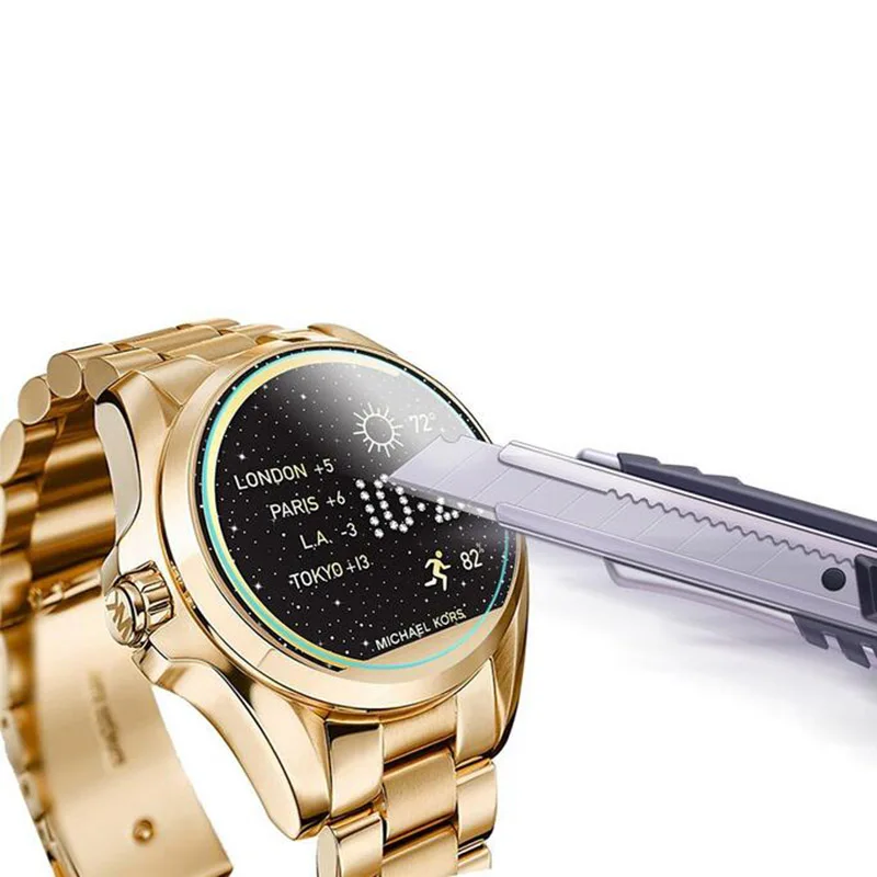 Película protetora de vidro temperado para michael kors, protetor de tela de relógio acessacessacesso brshaw mkt5001 mkt5004 mkt5006 mkt5012/5013/5018