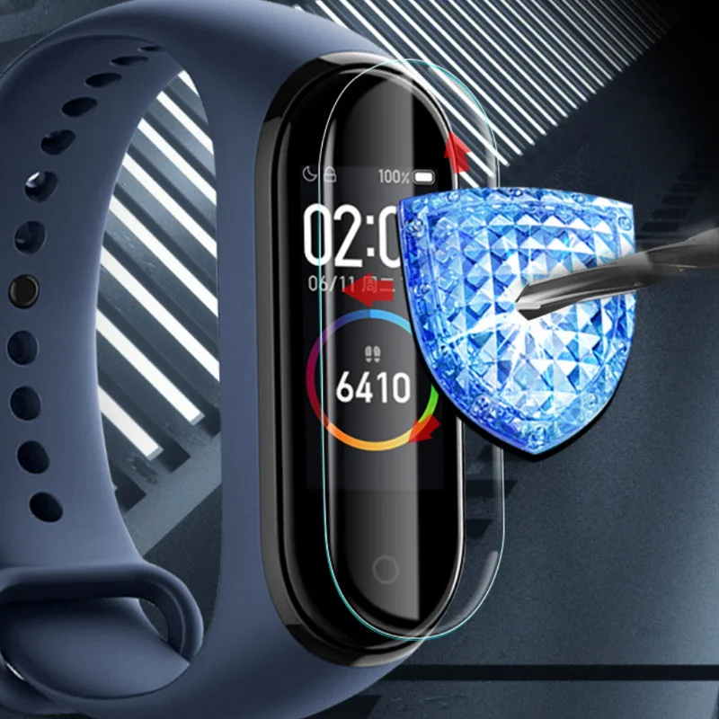 5 قطعة بولي TPU لينة التغطية الكاملة واقية فيلم الحرس ل شاومي Mi الذكية الفرقة 6 Mi Band6 الذكية معصمه حامي الشاشة غطاء