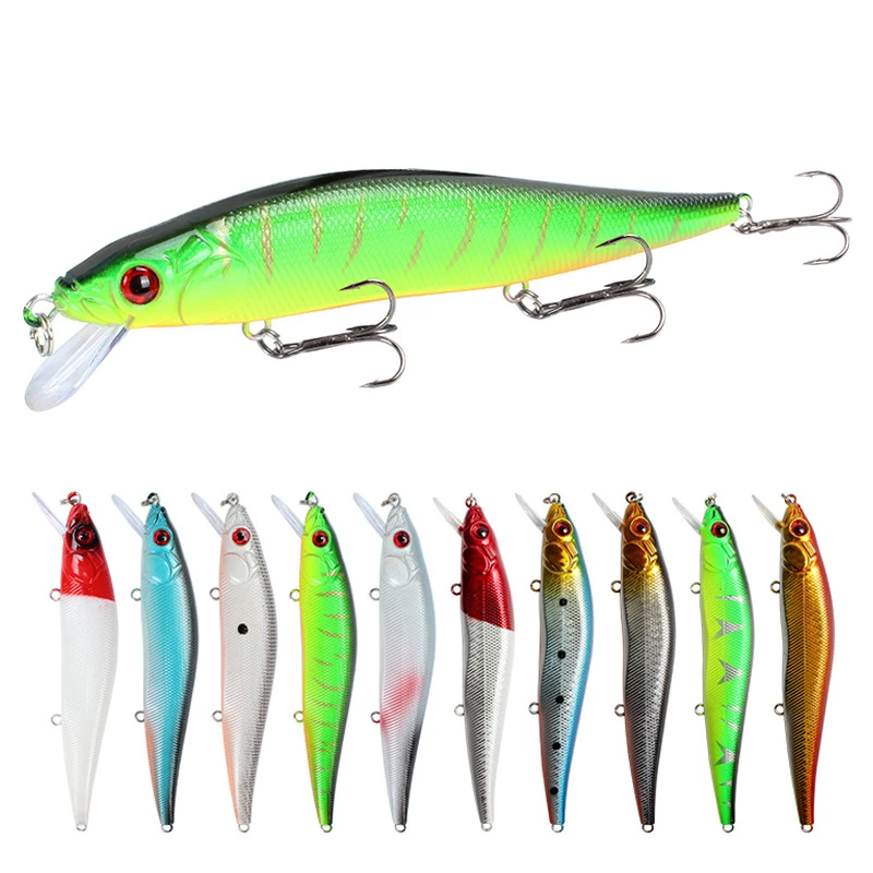 Floating Minnow Trolling Fishing Lure 14cm 22.5g 3D Eyes Artificial Hard Bait Crankbait Wobbler Bass Carp Pesca Fishing Tackle