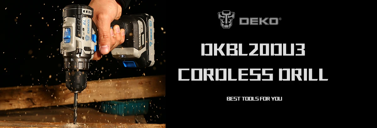 Deko Tools DKBL20DU3-HS2 Akkumulátoros Szénkefe Nélküli Fúrógép 20V