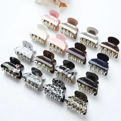 3PCS/Set Acrylic Print Hair Clip Small Crabs Women Girl Pearl Leopard Clamp Claw Barrette Hairpin Hairgrip Hair accessories