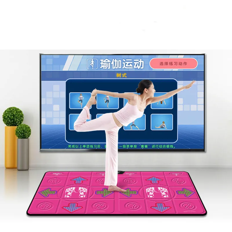 Cdragon Dance Pads Mats For TV PC Computer Flash Light Guide Double Dance Mat Wireless Controller Game Console Yoga Mats Fitness