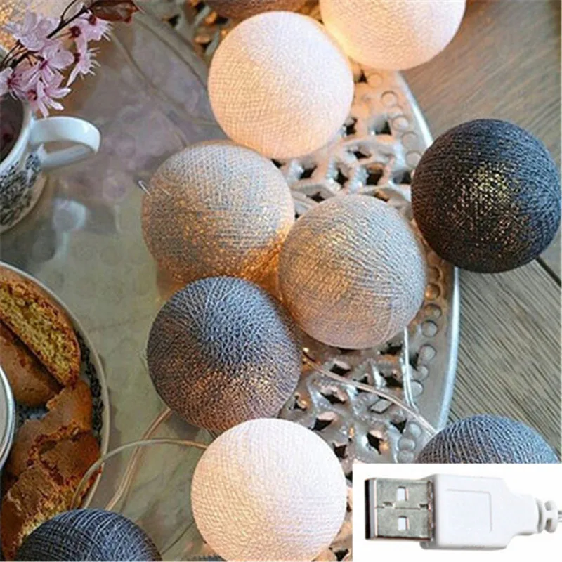 10/20/30 LEDs Lichterketten Baumwollfaden Kugeln Heimdekoration Lampe für Party Hochzeit Farbe Lichterkette Weihnachtsdekorationen