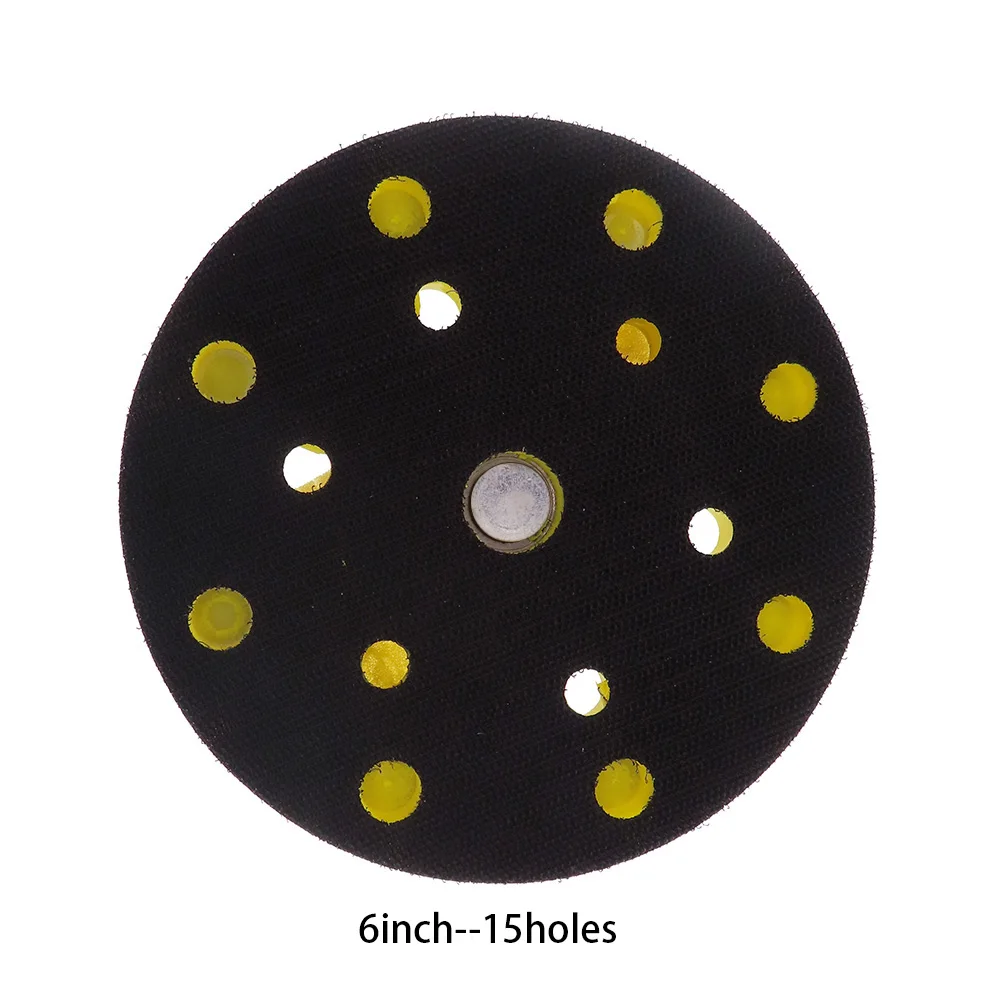 6 "150mm 9/15/17/52 furos lixadeira almofada de apoio gancho & loop lixa almofadas com 5/16"-24 rosca livre de poeira lixa disco titular para mirka