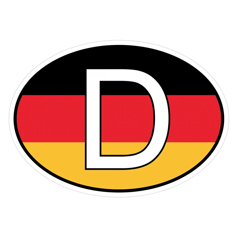 S40708# Self-adhesive Decal Germany Flag Car Sticker Waterproof Auto Decors on Bumper Rear Window