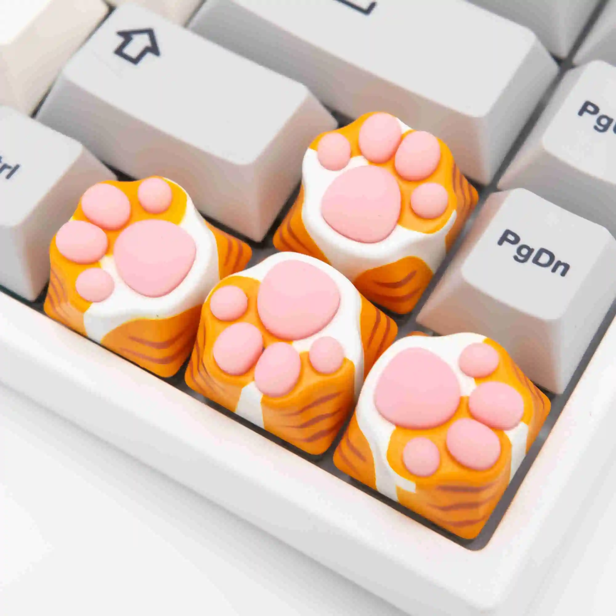 1 peça de metal de borracha macia gato garra chave boné para mx interruptor teclado mecânico personalidade adorável keycap