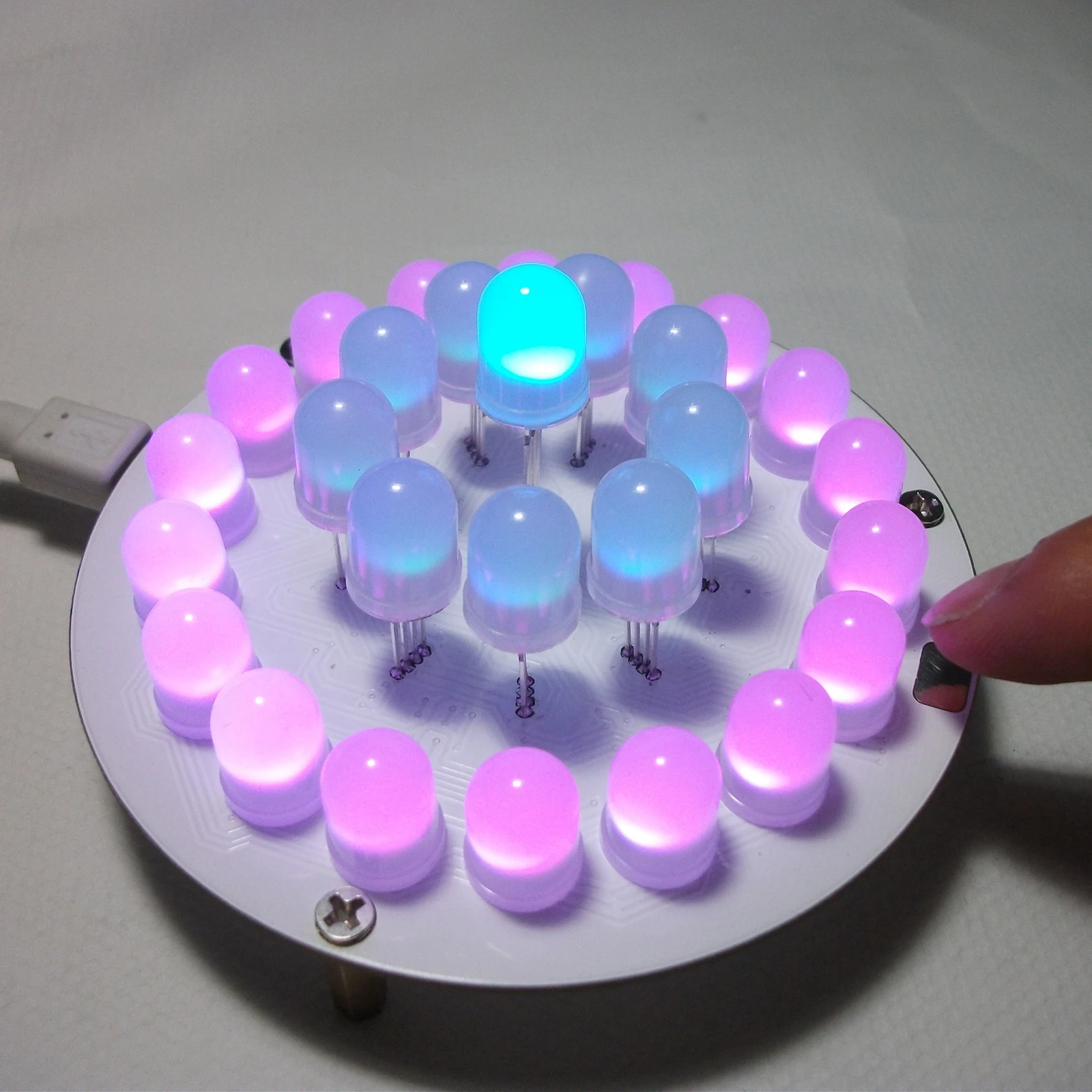 DIY Touch Control Keys Full Color RGB LED Cube Aurora Tower Electronic Kit