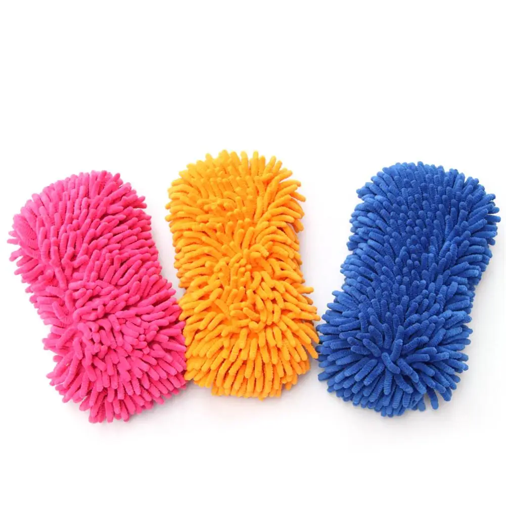 Super Car Wash Glove Car Hand Soft Towel Microfiber Chenille Car Cleaning Sponge Block Car Washing Supplies Car Wash Tools