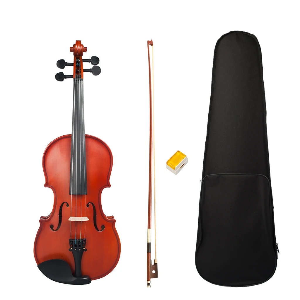 

NEW 4/4 Full Size Violin Matte W/Case+Bow+Rosin Set For Biginner Learner Natural Color /Fiddle