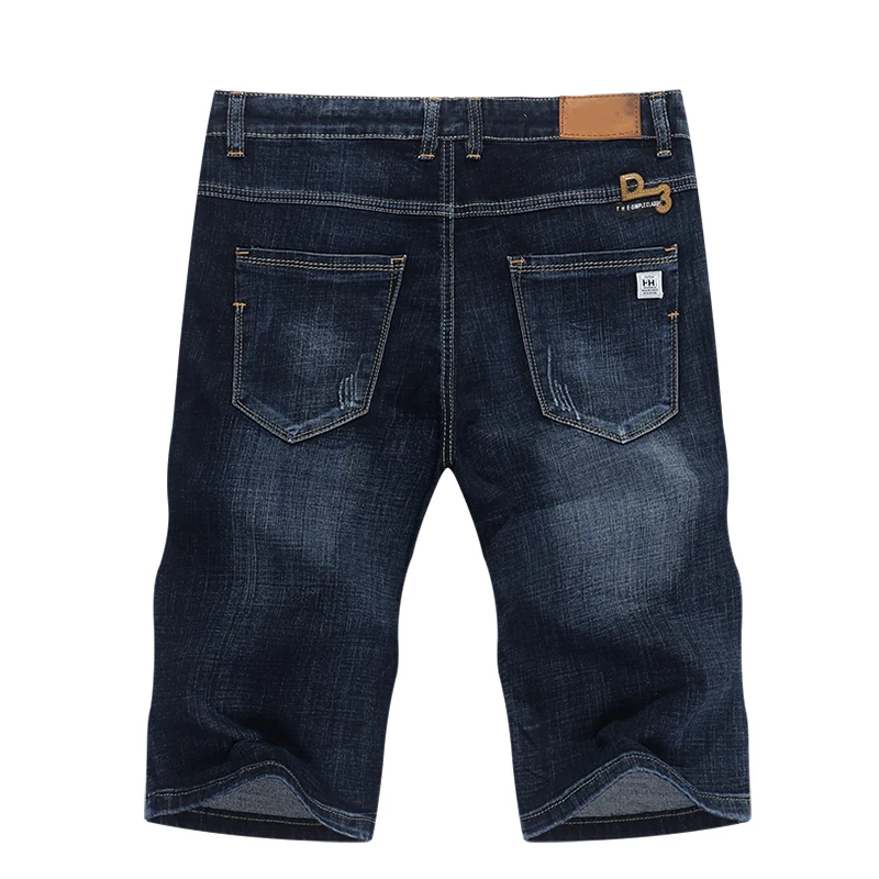 KSTUN-Short d'été en jean bleu foncé pour homme, pantalon en denim, design à la mode, coupe slim, coupe droite