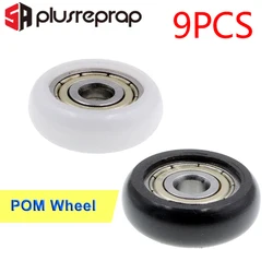 9PCS 625ZZ POM Bearings Passive Round Roller Wheel with Kossel Nylon Plastic Wheel 5x21.5x7mm for 3D Printer Parts
