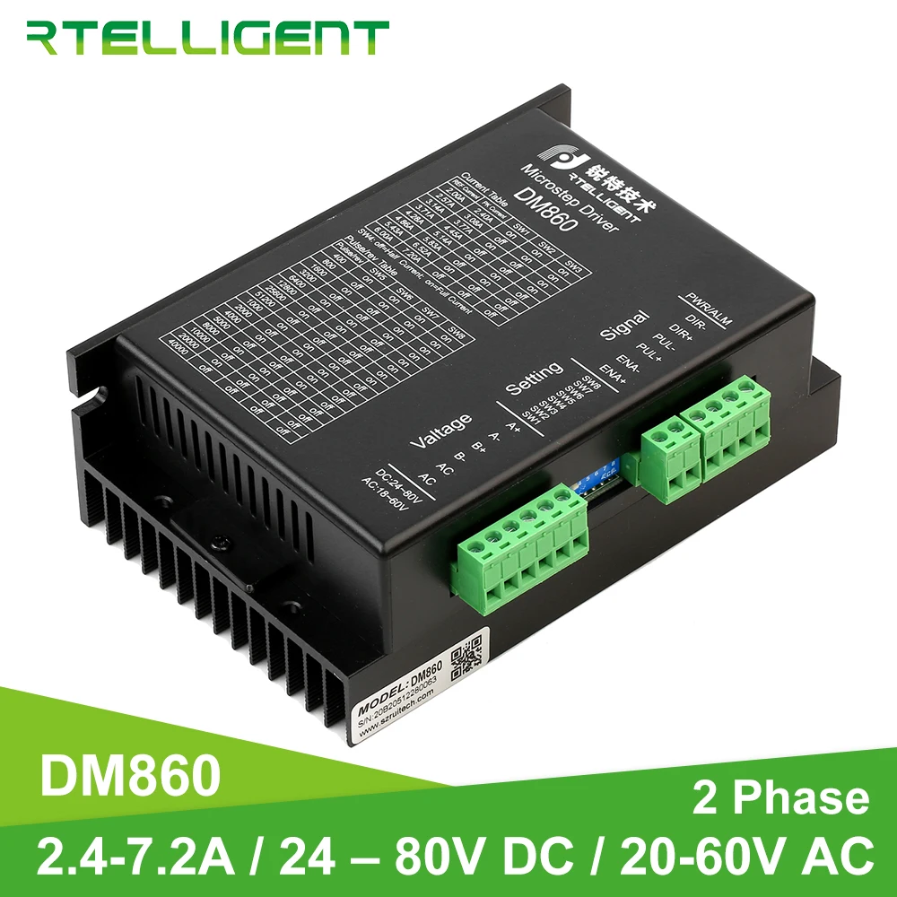 Imagem -05 - Rtelligent-motor de Passo Nema 34 com Controle Cnc Híbrido de Alto Torque 24a72a 24100v dc 1880v ac