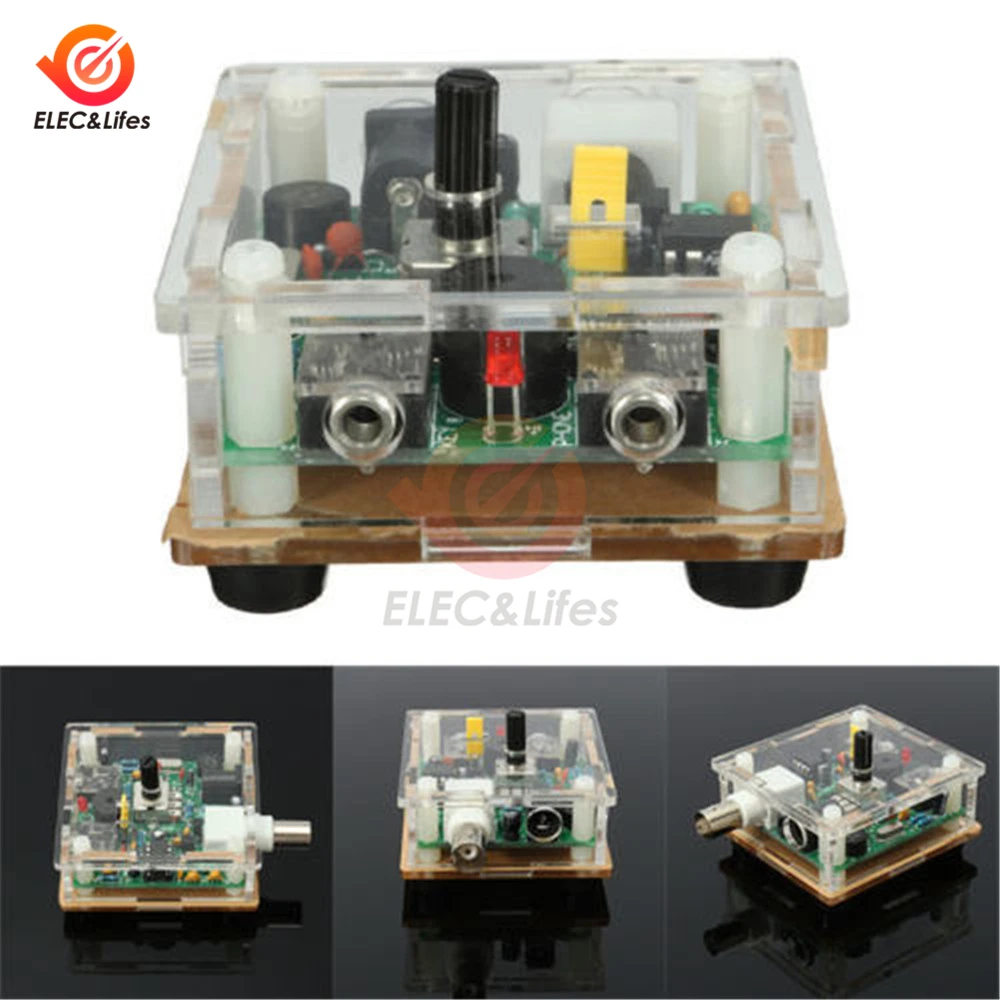 Kit Transceptor de Rádio de Ondas Curtas Caixa Acrílica Faça Você Mesmo Áudio para Radioamador dc 913.8v S-pixie cw Qrp 7.023mhz