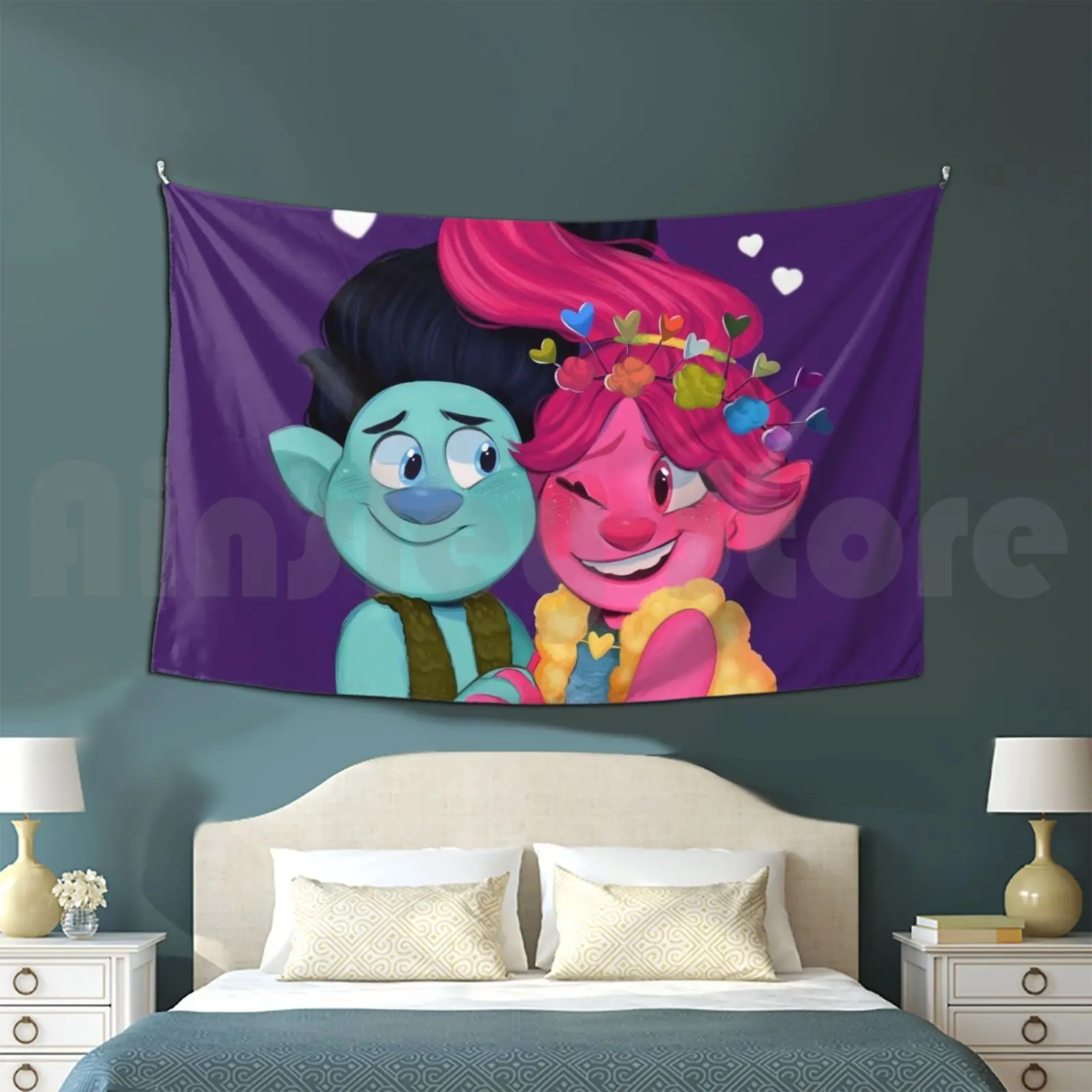 Perfect For Me! ( Broppy Design ) Tapestry Living Room Bedroom Broppy Poppy Trolls Barb Trolls Branch Trolls Trolls Trolls World