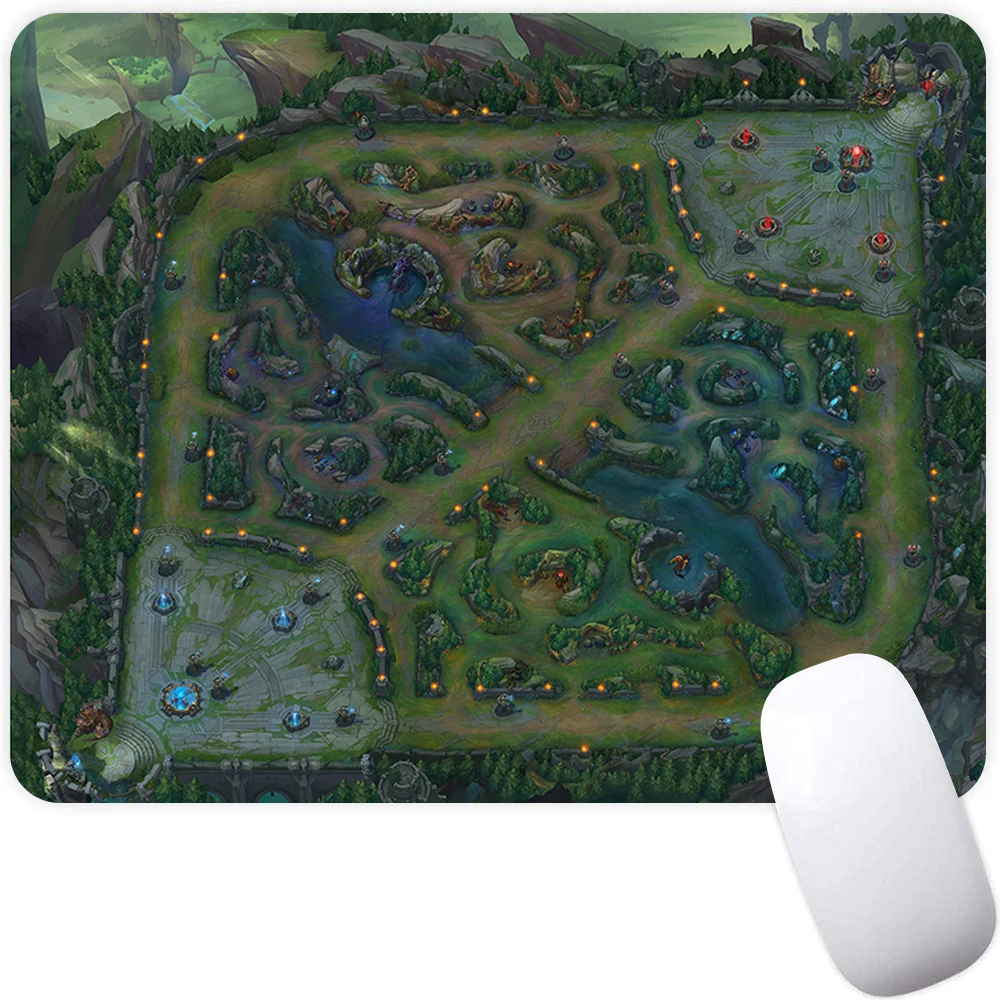 Small Gaming Mouse Pad Computer Mousepad PC Gamer Mouse Mat Laptop Mausepad League of Legends Map Carpet Keyboard Mat Desk Pad