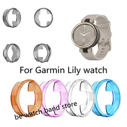 Protective Case For Garmin Lily Women Watch Silicone Bracelet Band Shockproof Smartwatch Cover Sport TPU Protector Shell Frame