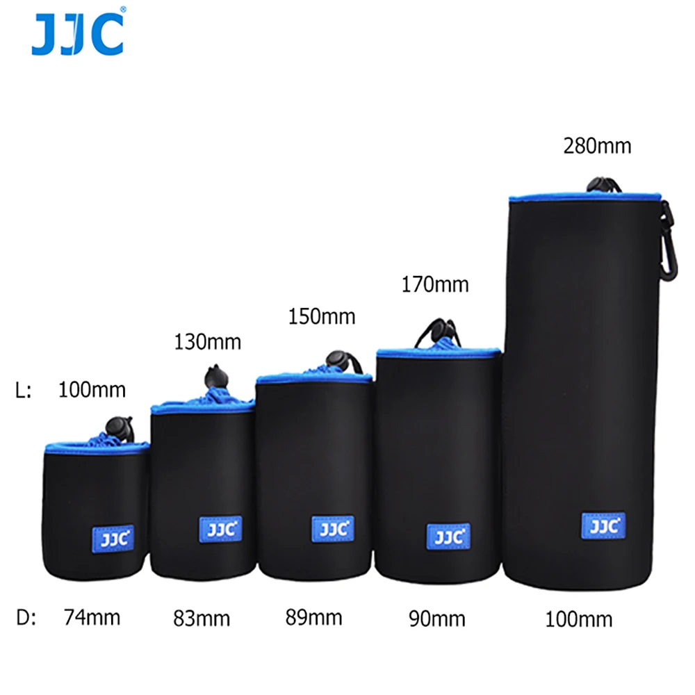 JJC Drawstring Camera Bag Lens Case Pouch for Canon Nikon Fuji Sony Olympus DSLR Lens Accessories Protector Bag for the Camera