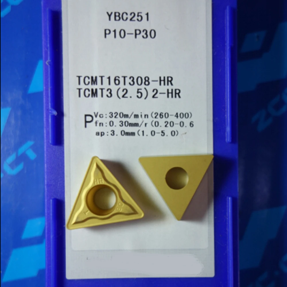 Original China Brand Turning Tool TCMT16T304-HR TCMT16T312-HR YBD152 TCMT16T308-HR YBC251 YBC351 Carbide Inserts Lathe Machining