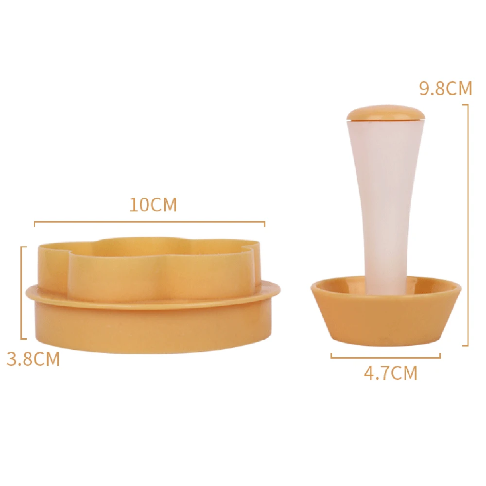 Kunststoff Gebäck Tamper Torte Shell Formen Torte Cutter Blume/Runde Teig Cookie Cutter Set Kuchen-Form für Muffin/cupcake