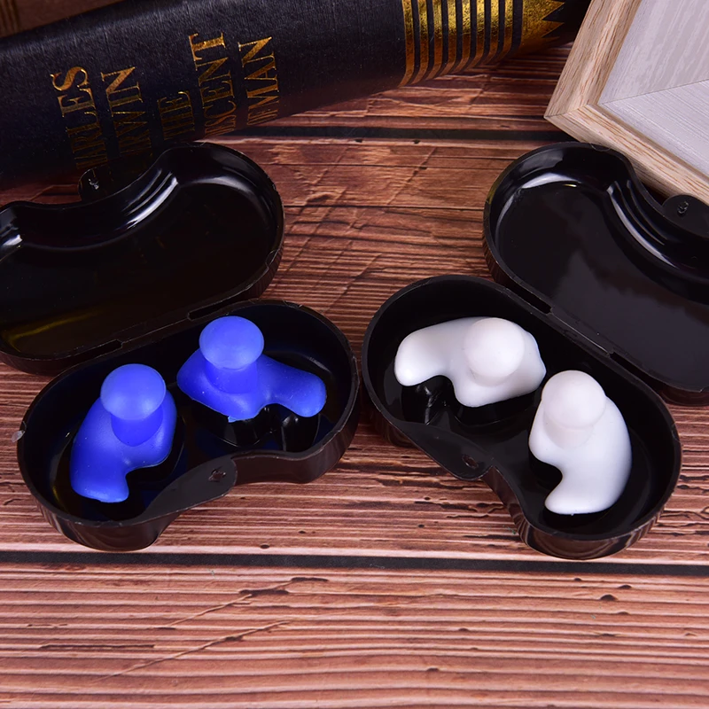 

1 Pair Diving Water Sports Swimming Accessories With Collection Box Soft Waterproof Earplugs Dust-Proof Ear Silicone Sport Plugs