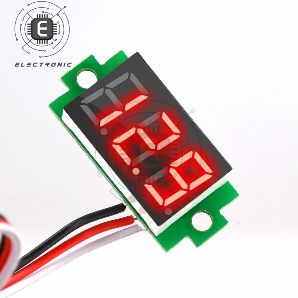 0.91 pollici DC 3.5-5V LED voltmetro digitale misuratore di tensione tester di tensione di alimentazione per auto rosso verde blu giallo