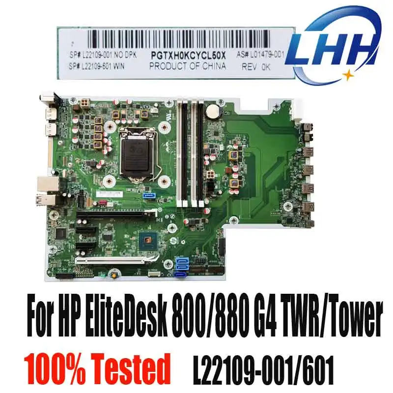 

L22109-001 L22109-601 For HP EliteDesk 800 G4 TWR Motherboard Mainboard L01479-001 Q370 LGA1151 8th DDR4 Tested