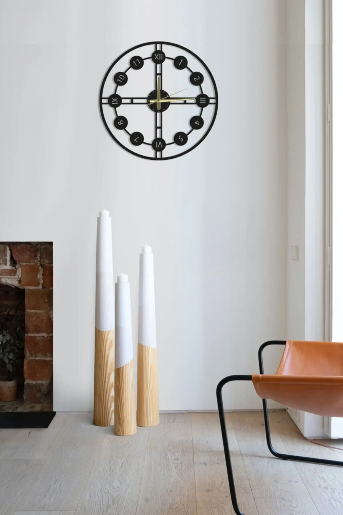 Decorative Metal Wall Clock 70x70 Cm