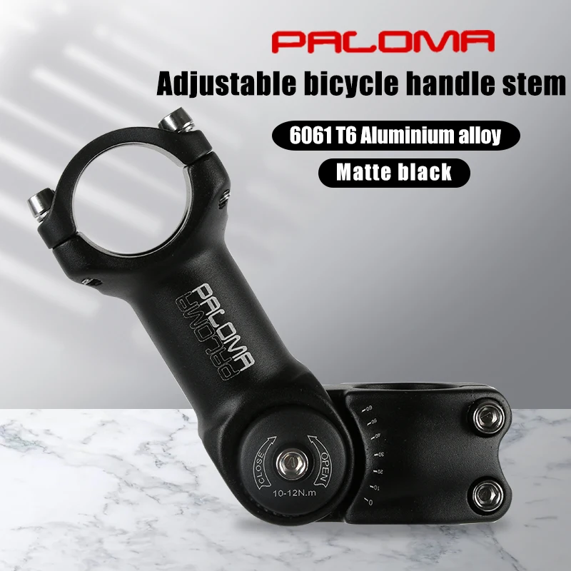 

Paloma Bike Stem Riser Adjustable Angle Aluminum Alloy Front Fork Stem Adapter Mountain Bicycle Handlebar Stem Accessories