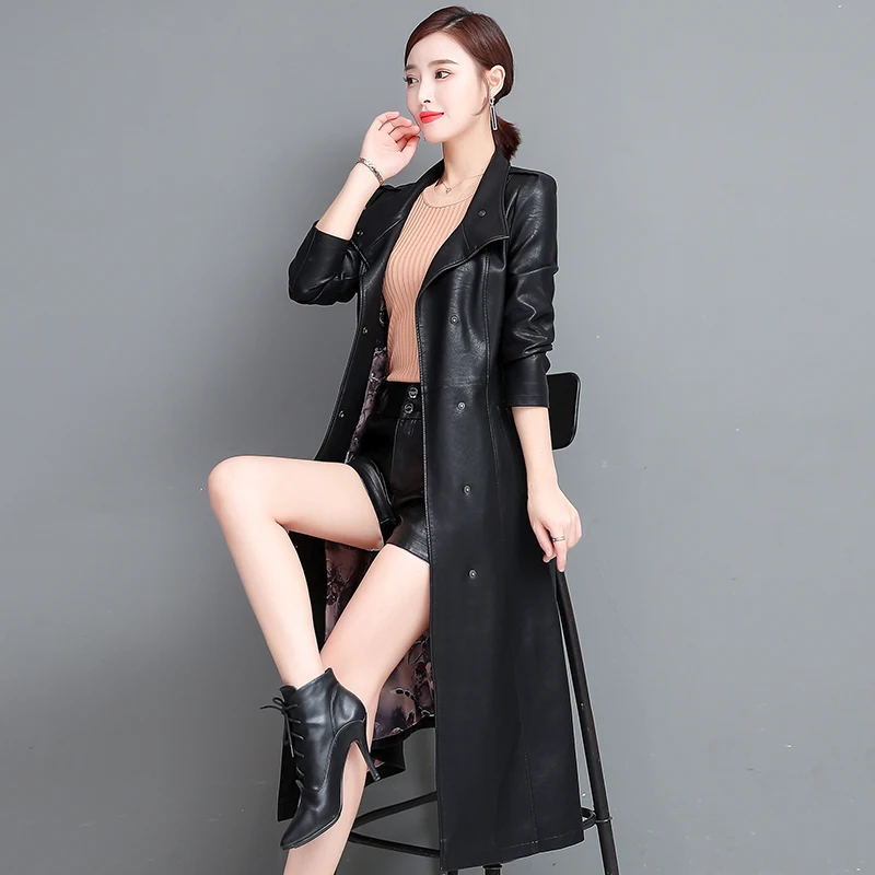 Casual 2020 Genuine Leather Jacket Women Real Sheepskin Coat Long Trench Female Spring Autumn Jackets Women