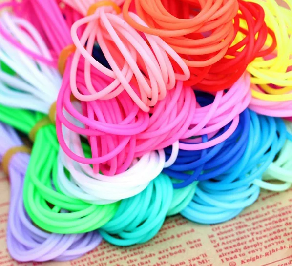 Candy Color Oco Rubber Rope, Resistência Transparente Tubo de Mangueira, DIY Fazer Jóias, Pulseira Acessórios, 2.0mm, 5 m por lote