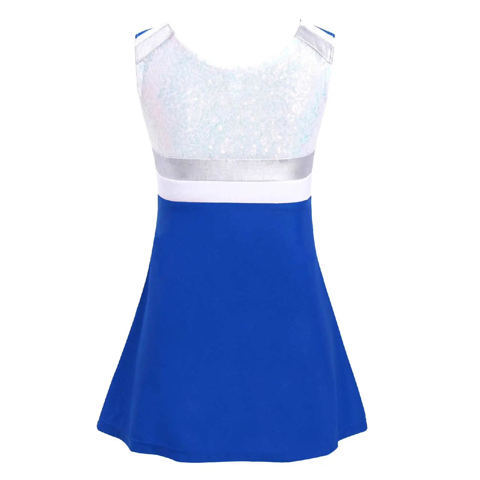 Vestito da Tennis per ragazze bambini senza maniche con paillettes Glitter Team Tennis outfit abito da Golf con pantaloncini Set abbigliamento