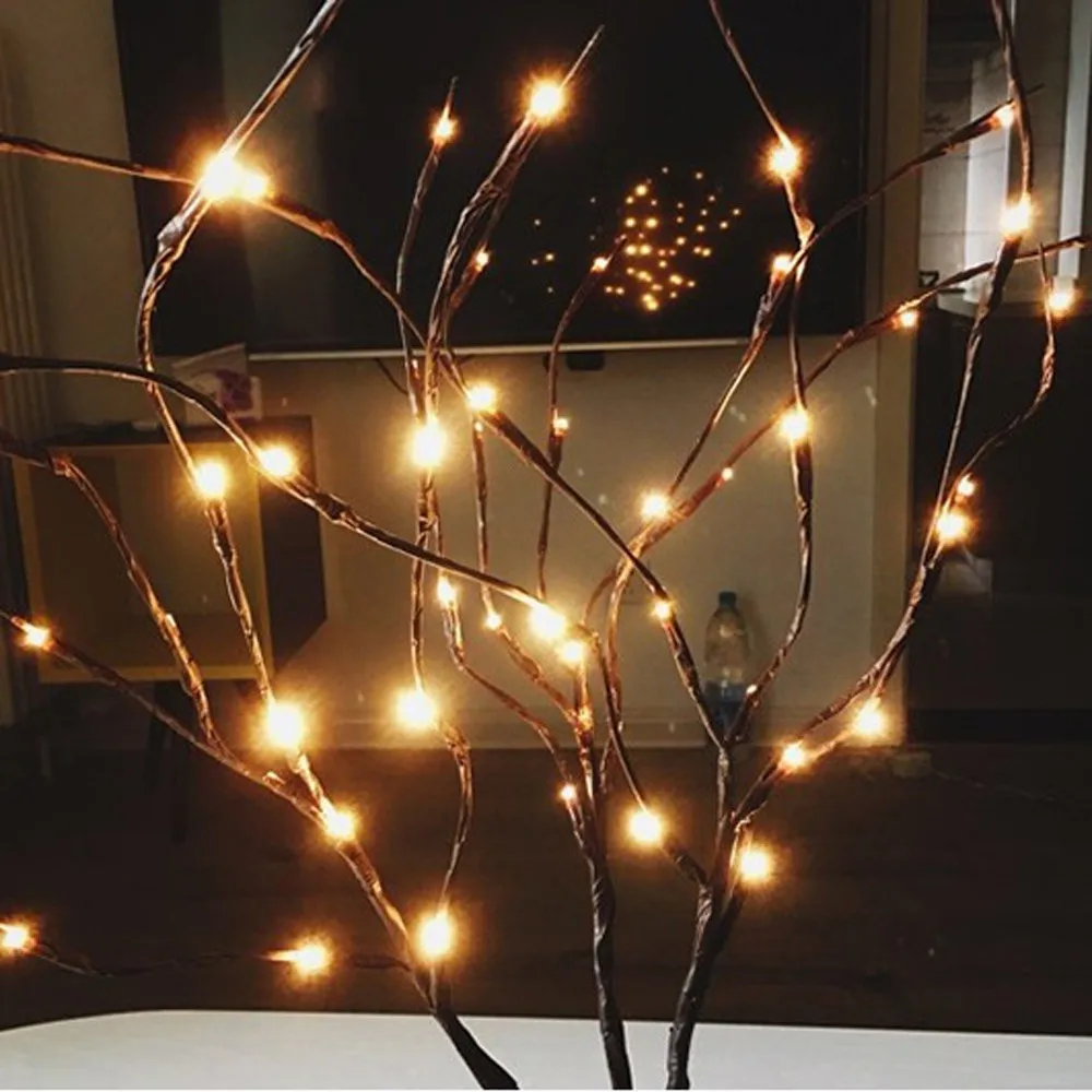 20 LED Willow Branch Lamp Battery Powered Christmas Lights for Birthday Wedding Party Home Decoration