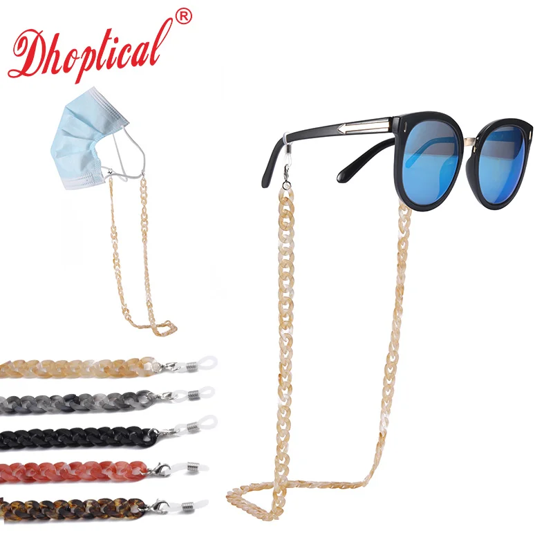 Acrylic Chain Eyeglasses Cord Holder Colorful Mask Chain Avoid Slip by Dhoptical