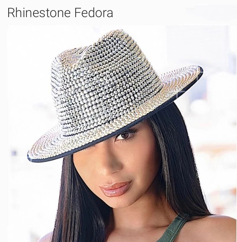 fedoras rhinestone fedora hat for women Gemstone fedoras jazz top hat winter handmade performance hat party hat Jackson hats