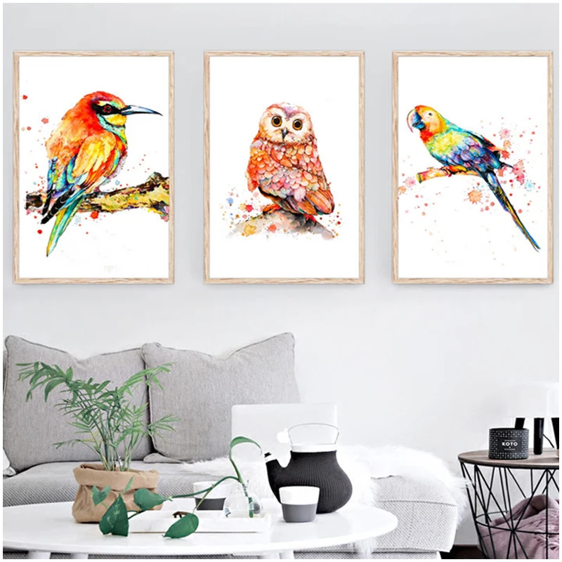 5D Diy Diamond Painting Water Color Bird 5D Pictures Diamond Embroidery Square Round Mosaic Wall Stickers For Baby RoomsZP-4275