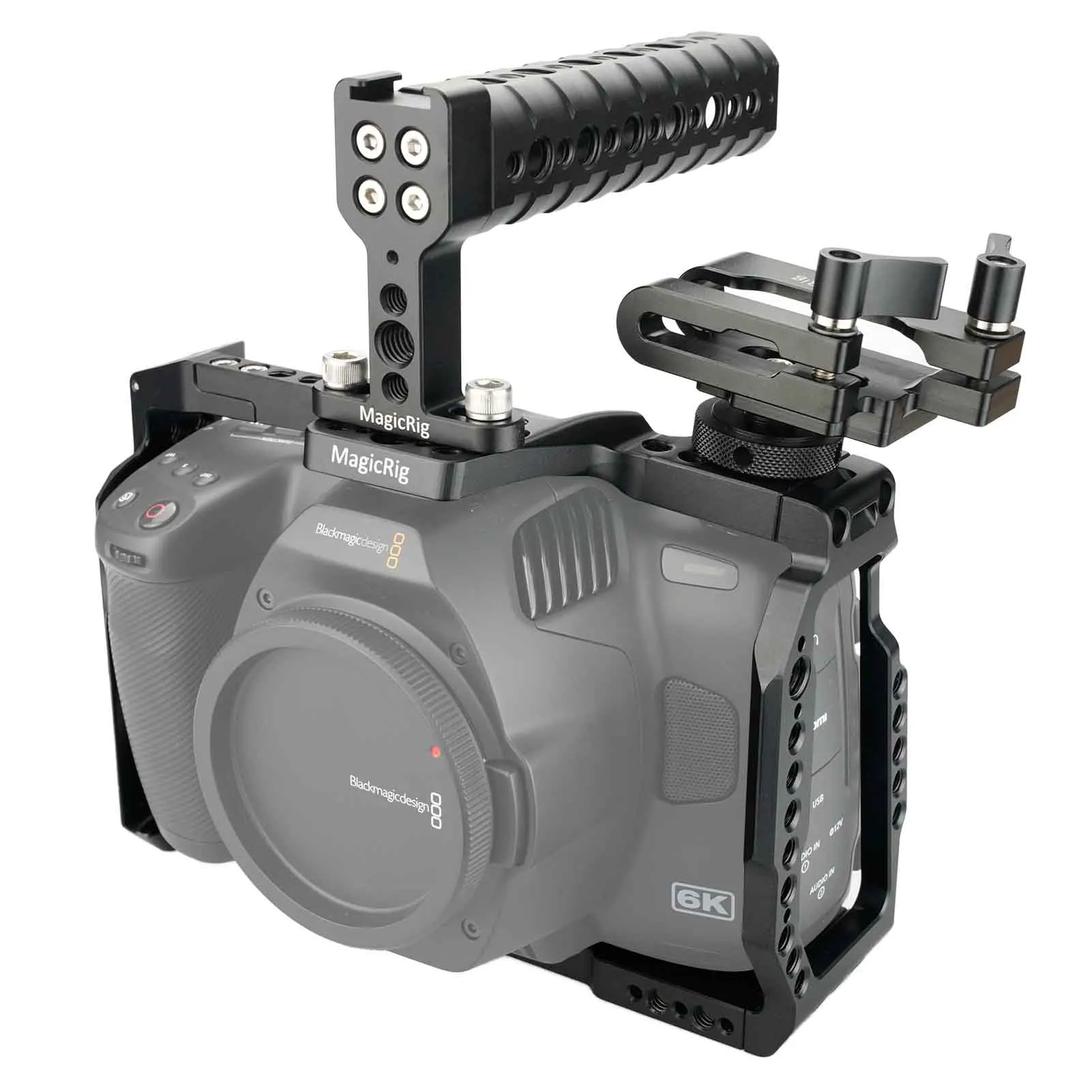 MAGICRIG BMPCC 6K Pro Cage Kit, voor Blackmagic Design Pocket Cinema Camera 6K Pro met bovenhandgreep & T5 SSD-kaartklem
