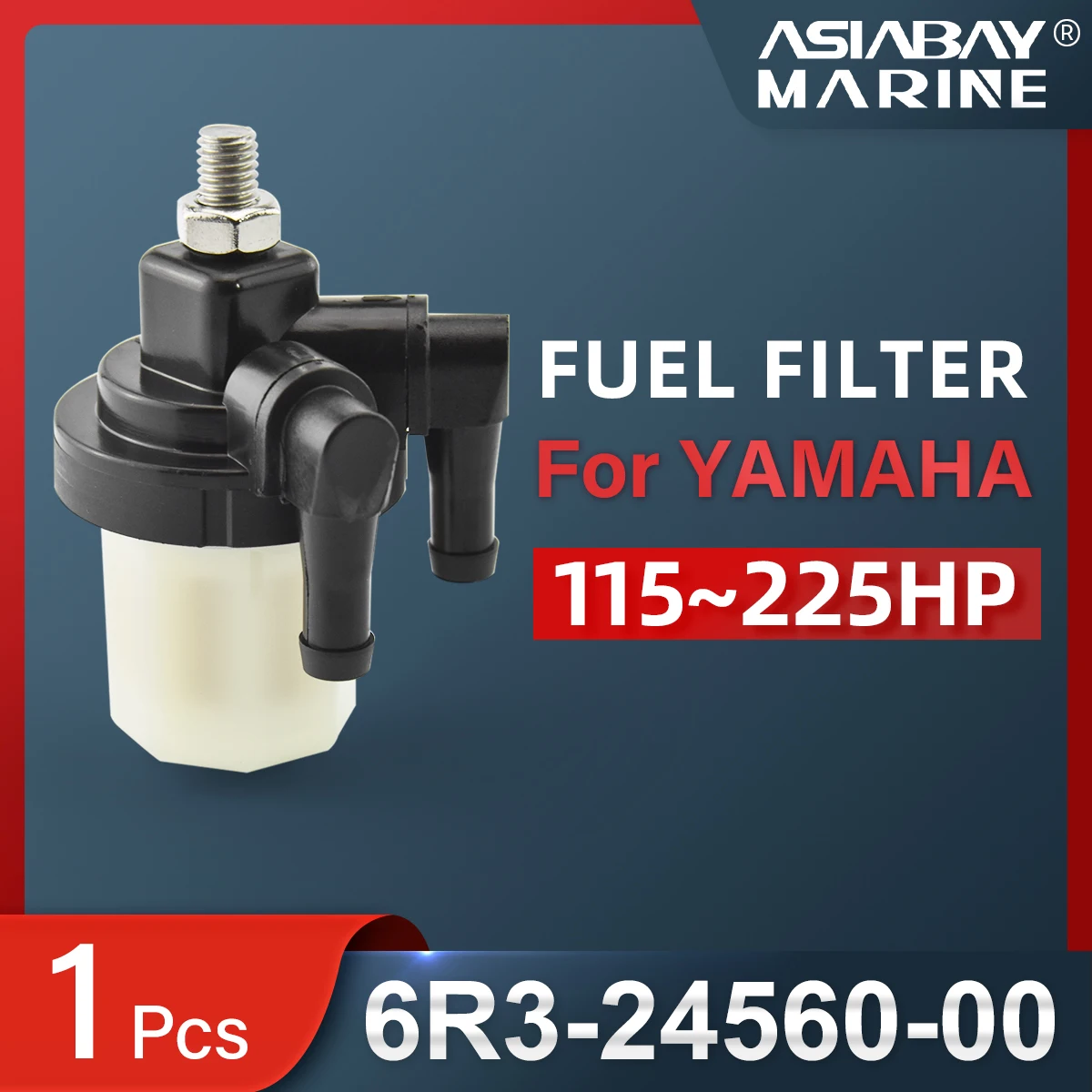 Fuel Filter Assembly for Yamaha Outboard 115hp 130hp 150hp 175hp 200hp 225hp Water Separator  Marine Engine Parts 6R3-24560-00