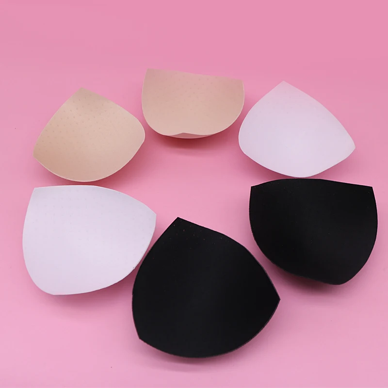 1pair Female Sponge Bra Pad for Bikini Swimsuit Breast Push Up Cup Removeable Enhancer Bra Pads Intimates Accessories