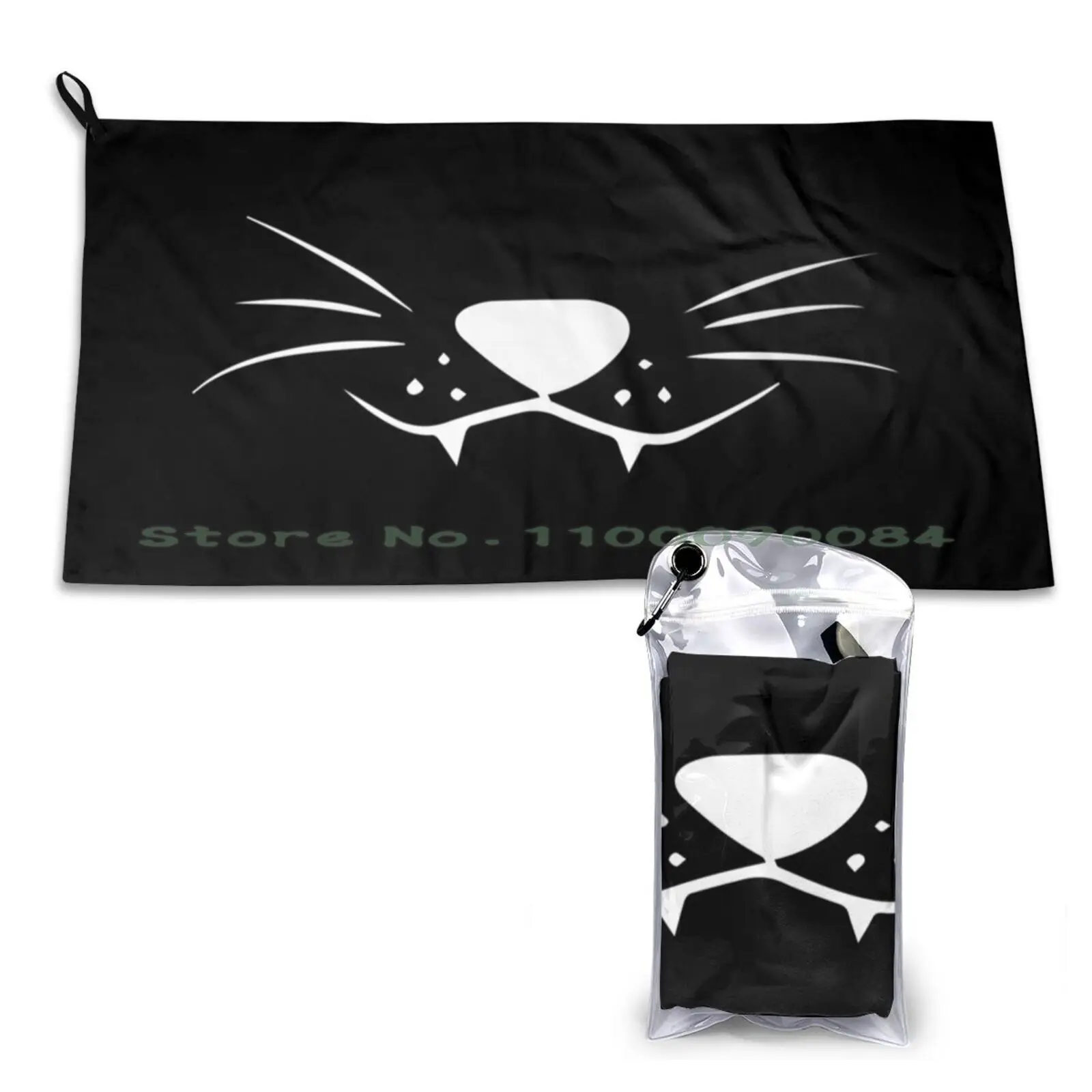 Cat Mouth Face Mask | Animal Lovers Face Mask | Face Cat Quick Dry Towel Gym Sports Bath Portable Luffy Nami Ussop Manga Saber