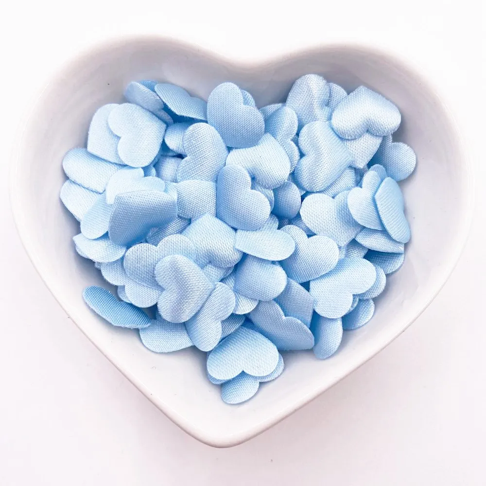 400PCS Cloth Padded Lovely Mini Peach heart Patch Wedding Appliques DIY Sewing Accessories Craft Decor XE05