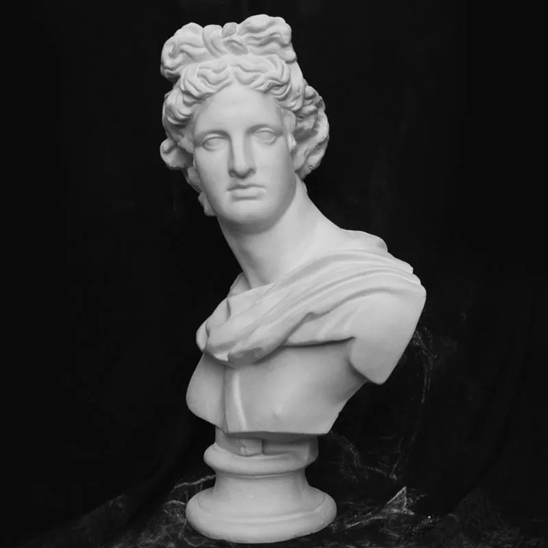 Apollo Bust Statue Adelos Greek Mythology Resin Craftwork Office Hotel Living Room Decoration Gift