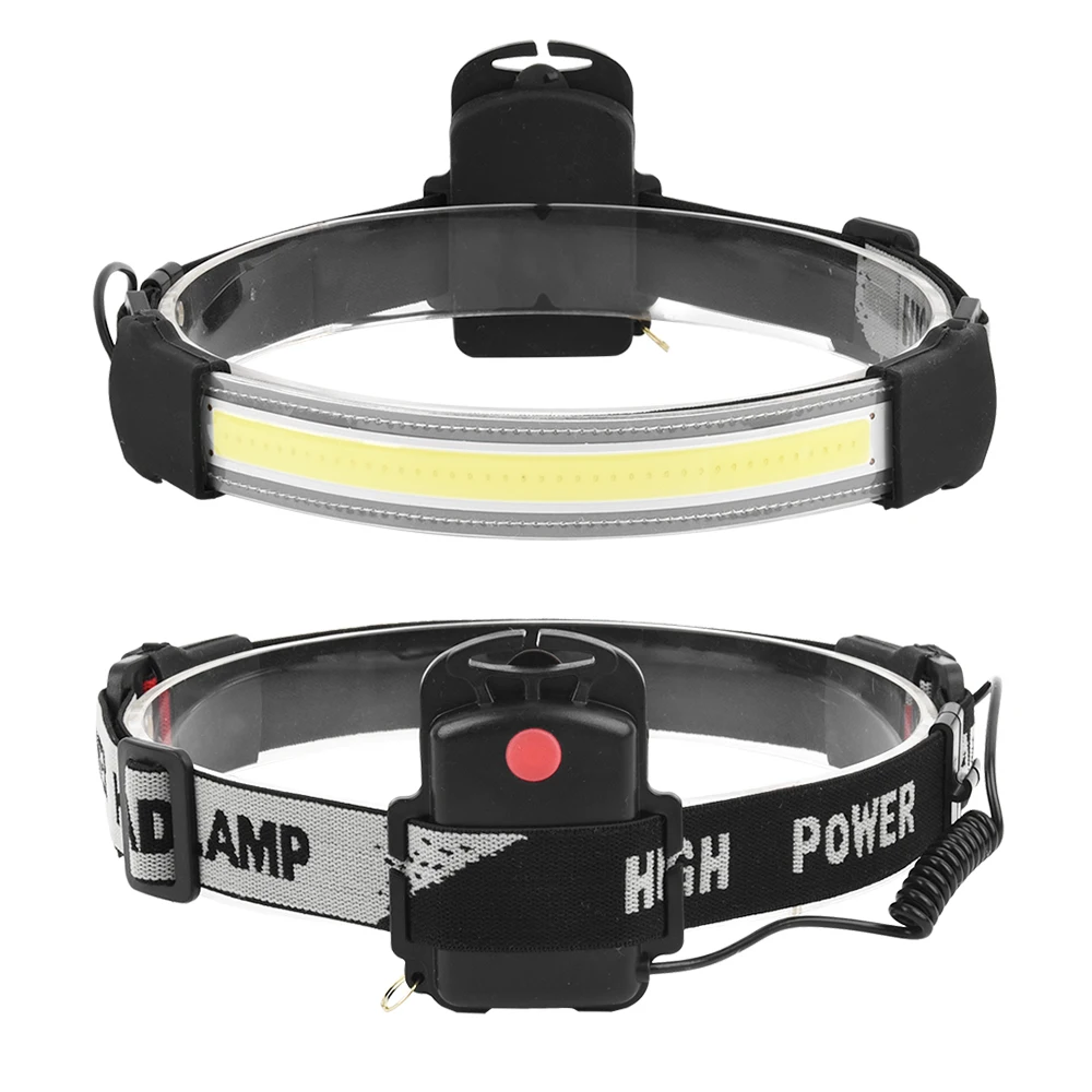 Anjoet COB LED Strip Headlamp 3-Mode 400LM Headlight Waterproof Outdoor Head Torch by AAA Battery Or Rechargeable for Camping