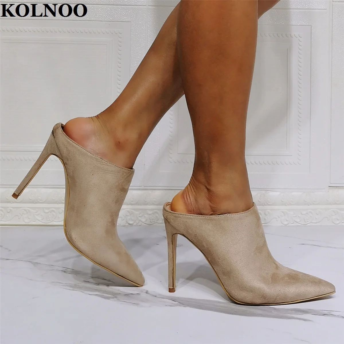 

Kolnoo Handmade Womens High Heels Pumps Easy Wear Real Photos Elegants Party Dress Shoes Evening Pointed-toe Fashion Court Shoes