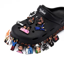 1 Pcs PVC Characters Shoe Charms Celebrity Superstar Shoe Decorations Famous Rocker Singer for Accessories