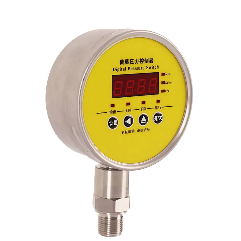 

0-50kPa 100kpa 1.0Mpa 1.6Mpa 2.5Mpa 10Mpa 16Mpa 25Mpa 40Mpa digital pressure controller AC380V pressure gauge with relay output